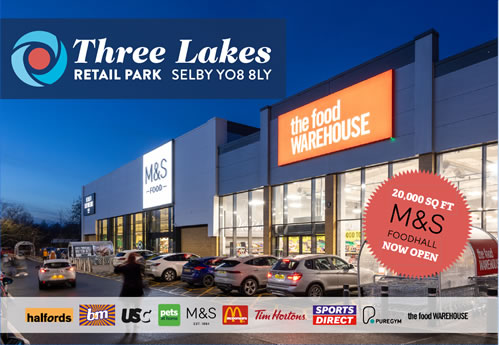 Selby, Three Lakes Retail Park, Bawtry Road, Selby, Yo8 8Ly.